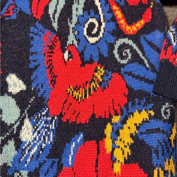 Farm Rio Forest Striped Cardigan Patchwork Floral Knit Sweater Womens S - Picture 8 of 12